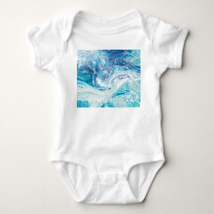 Colour Splash: Acrylic Abstract Background Baby Bodysuit