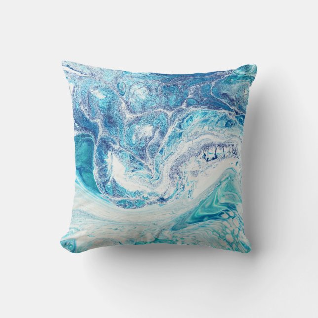 Colour Splash: Acrylic Abstract Background Cushion (Front)