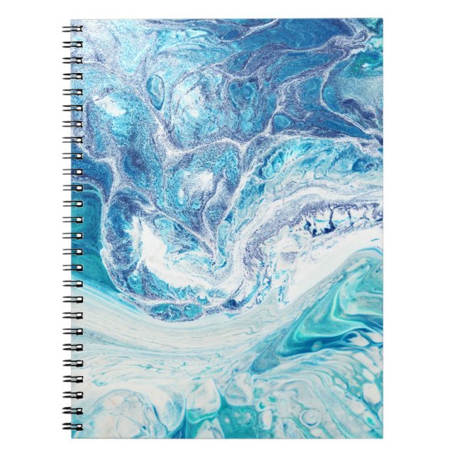 Colour Splash: Acrylic Abstract Background Notebook (Front)