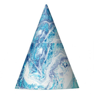 Colour Splash: Acrylic Abstract Background Party Hat