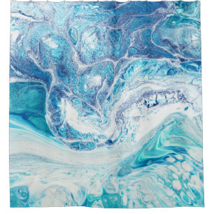 Colour Splash: Acrylic Abstract Background Shower Curtain
