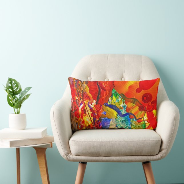 Colour Splash Artistic Throw Pillow (Chair)