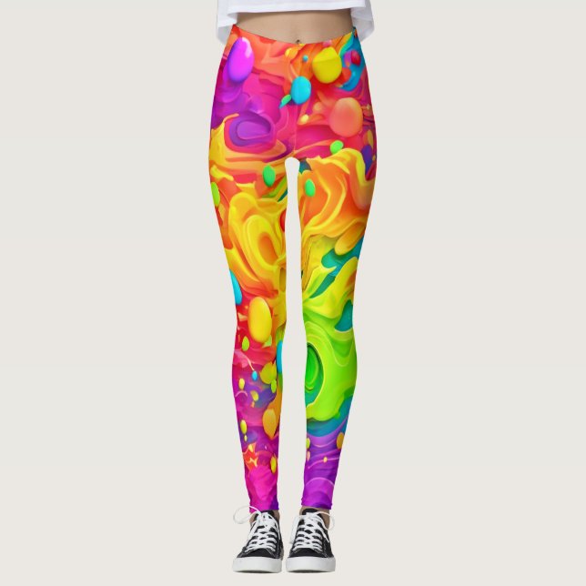  Colour Splash Backdrop Leggings (Front)