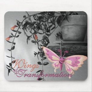 Colour Splash Butterfly Still Life Photograph Mouse Pad
