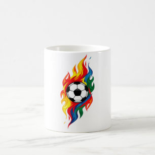 Colour Splash Football T-Shirt Vibrant Soccer Ar Coffee Mug