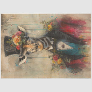 Colour splash giraffe tissue paper