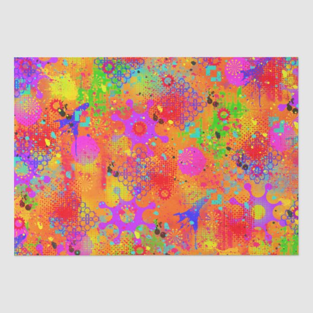 Colour Splash Graffiti Tissue Paper (Front)
