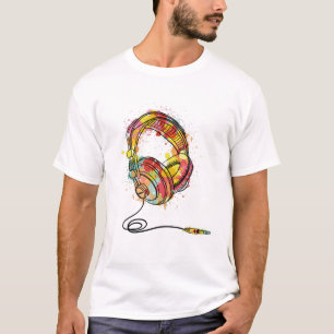 Colour Splash Headphones T-Shirt