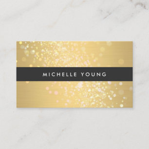 Colour Splash in Gold and Black for Makeup Artists Business Card