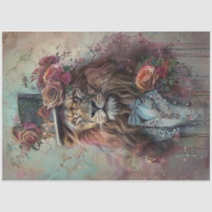 Colour splash lion tissue paper