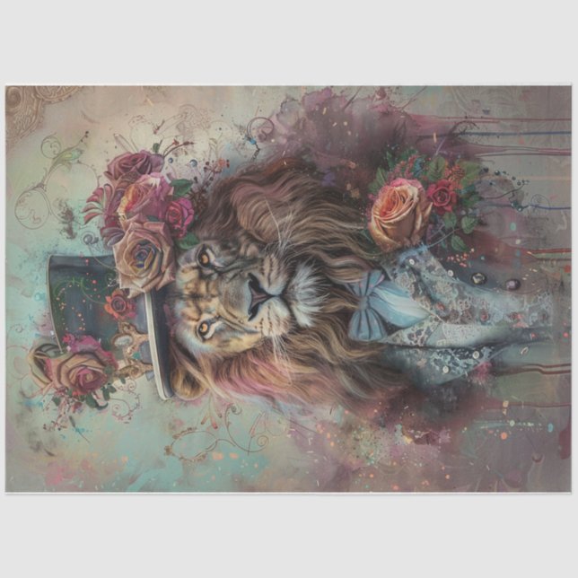 Colour splash lion tissue paper (Front)