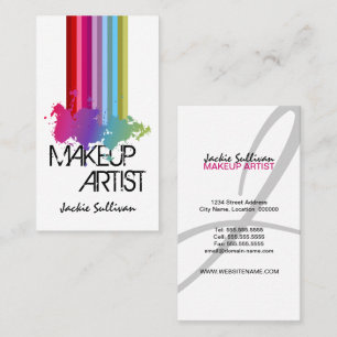 Colour Splash Makeup Artist Business Card