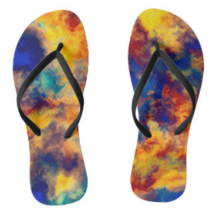 Colour Splash Multi Colour Red Blue Yellow Jandals