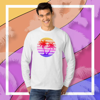 Colour Splash Palm Tree Silhouette  T-Shirt