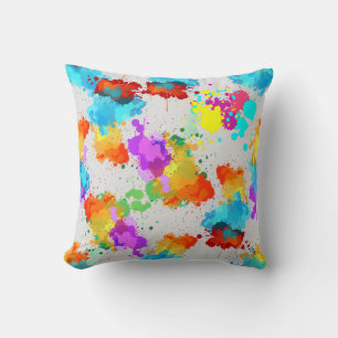 Colour Splash Pattern CC01 L Grey BG Cushion