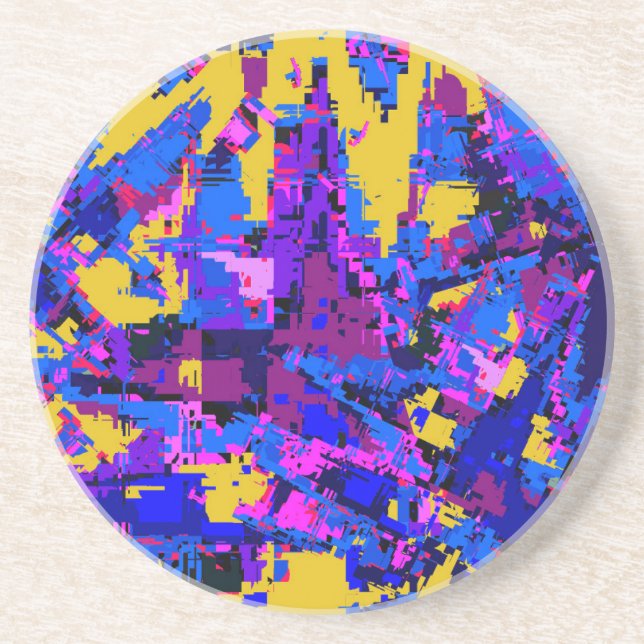 Colour Splash Sandstone Coaster (Front)