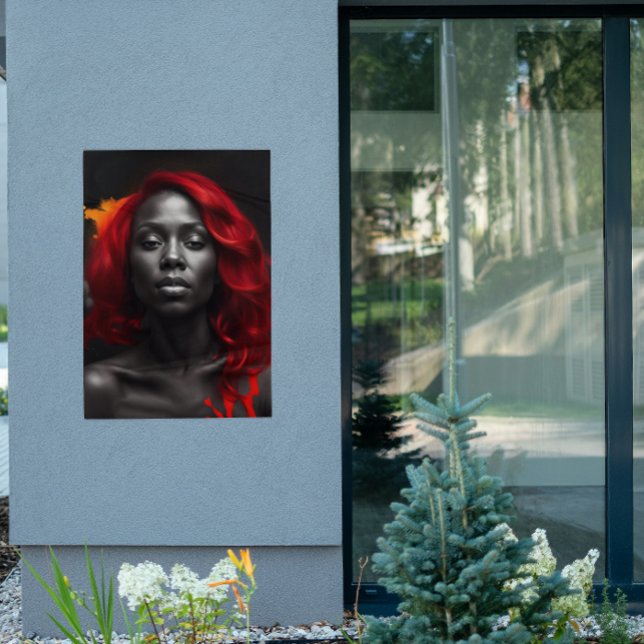 Colour Splash Vibrant Red Hair Poster (Creator Uploaded)