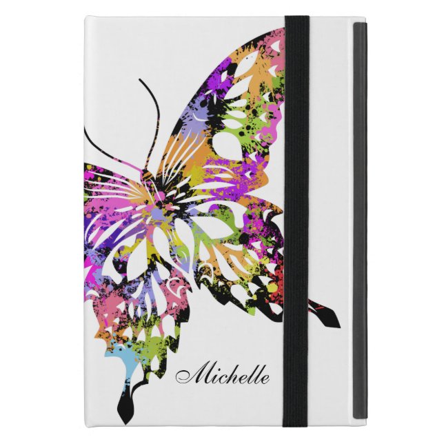 Colour Splashed Butterfly Powis Case For iPad Mini (Front Closed)