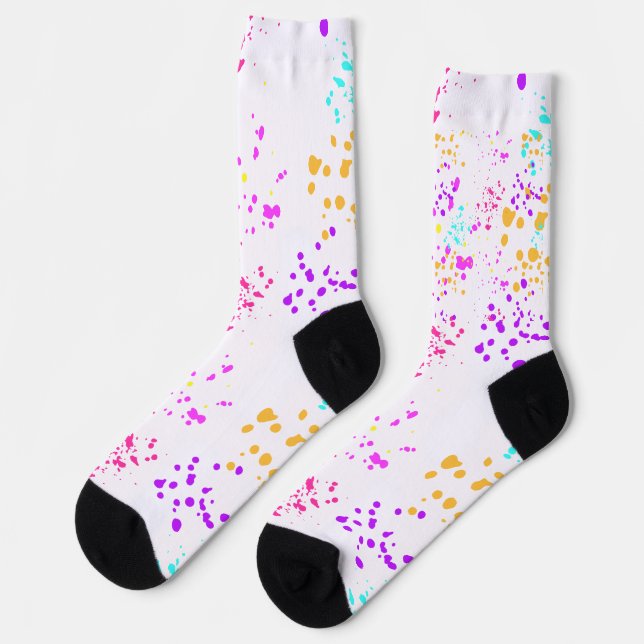 Colour Splashes Pattern Socks (Left)