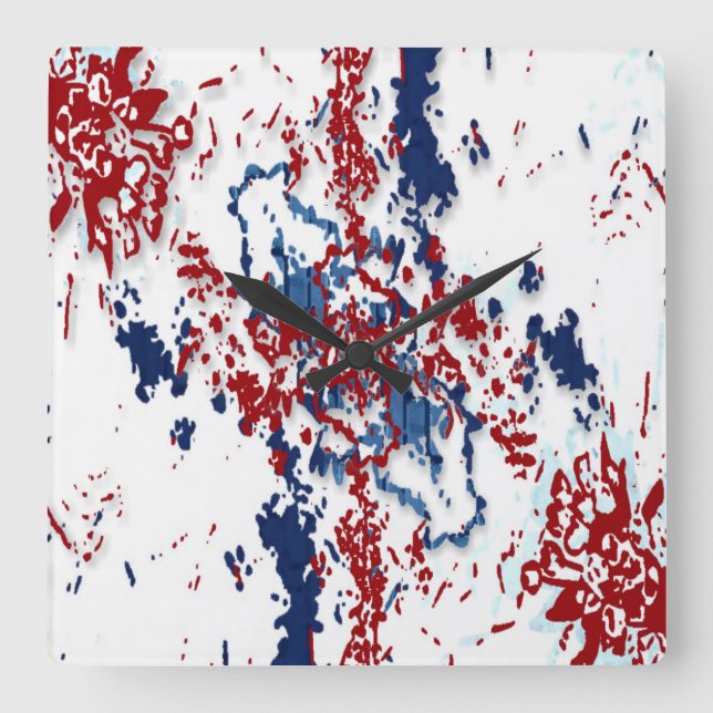 Colour Splashes Wall Clock (Front)