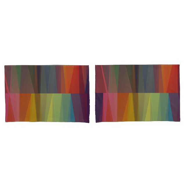 Colour Split Pattern Pillowcases (Front-Set)