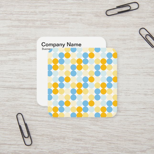 Colour Spot Pattern 02 Square Business Card (Front/Back In Situ)