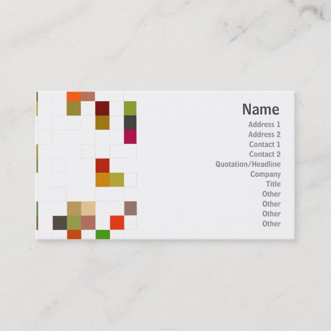 Colour Square - Business Business Card (Front)