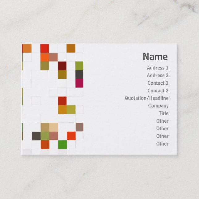 Colour Square - Chubby Business Card (Front)