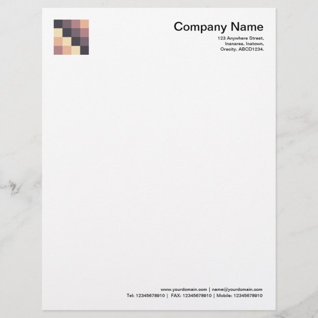 Colour Squares 012 Custom Letterhead (Front)