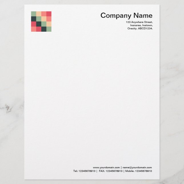 Colour Squares 015 Custom Letterhead (Front)