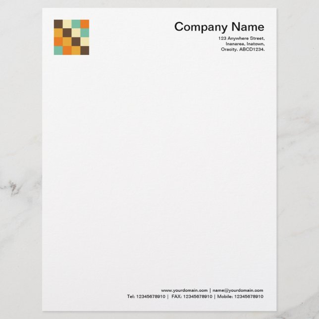 Colour Squares 05 Letterhead Template (Front)