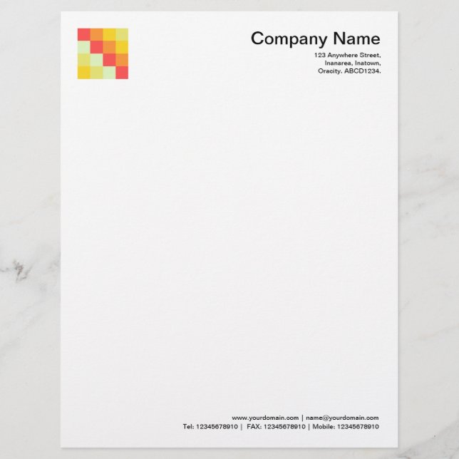 Colour Squares 07 Letterhead Design (Front)