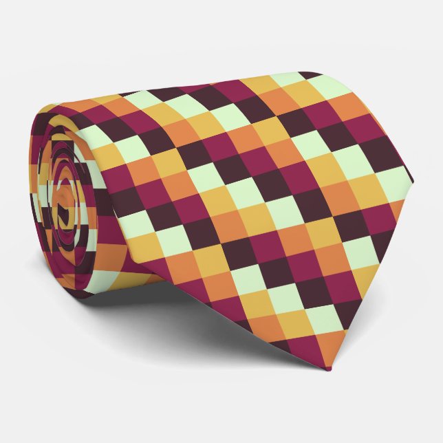 Colour Squares 08 Tie (Rolled)
