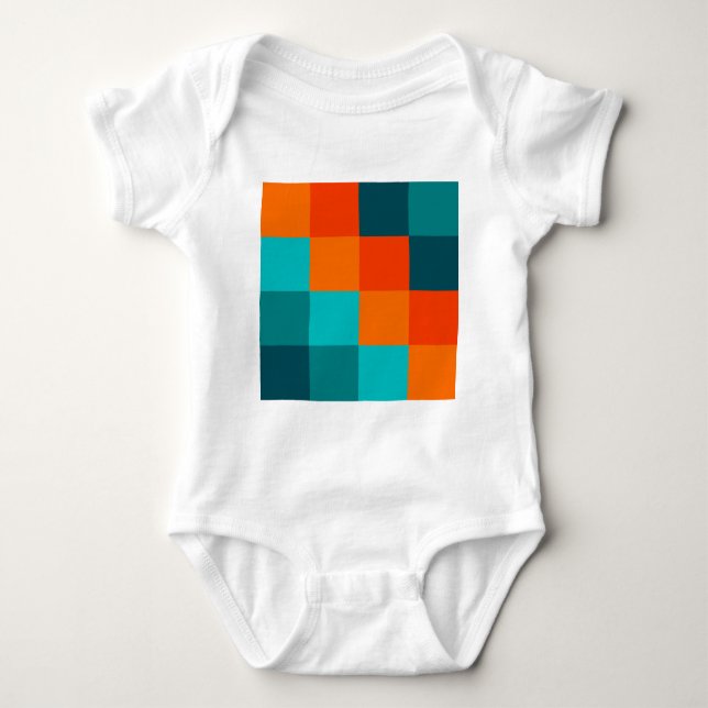 Colour Squares Baby Bodysuit (Front)