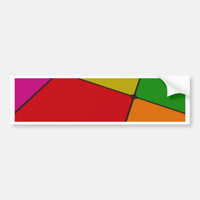 Colour Squares Bumper Sticker (Front)
