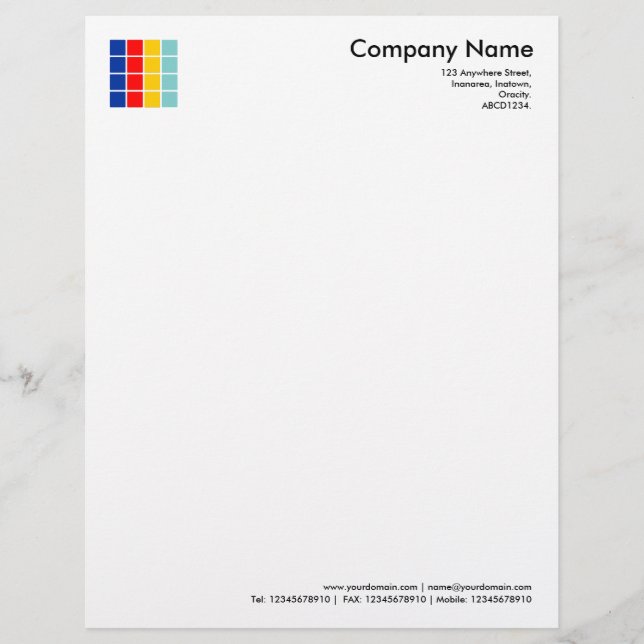 Colour Squares Customised Letterhead (Front)