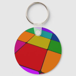 Colour Squares Key Ring