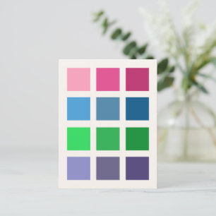 Colour Squares (Spring) Postcard
