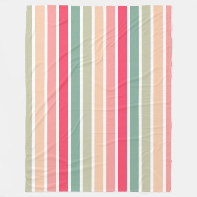 Colour Stripes 01 Fleece Blanket (Front)