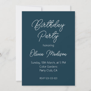Colour Stripes Birthday  Invitation