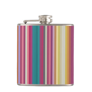 Colour Stripes Hip Flask