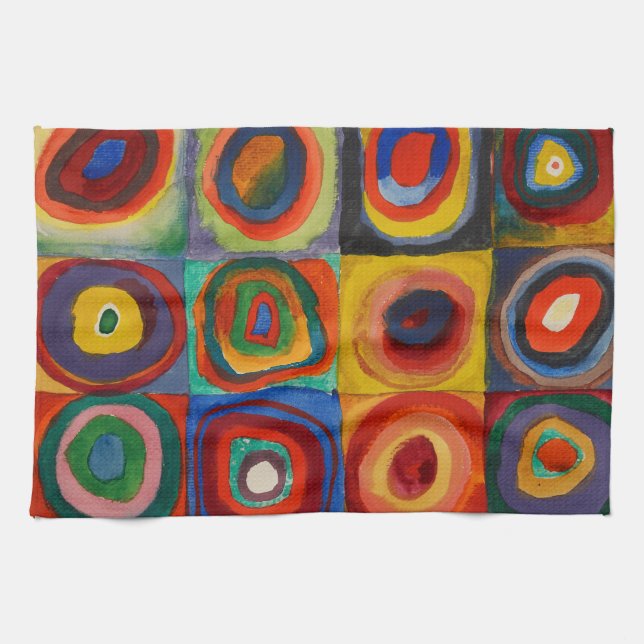 Colour Study, 1913 by Wassily Kandinsky Tea Towel (Horizontal)