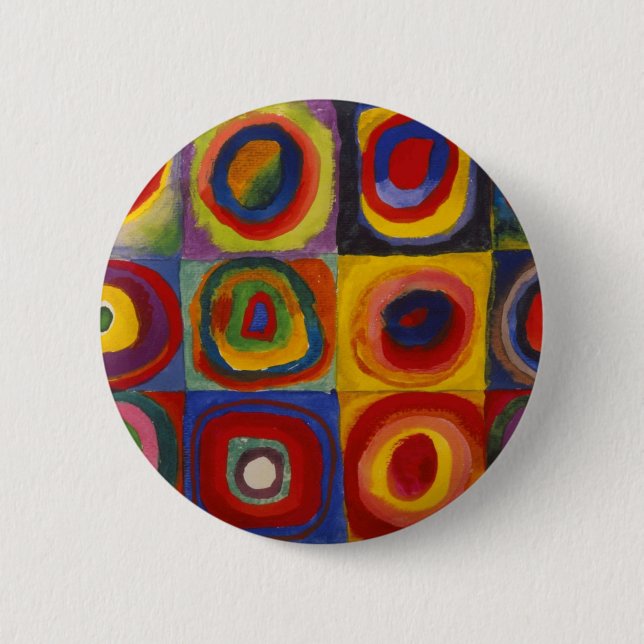 Colour Study of Squares Circles by Kandinsky 6 Cm Round Badge (Front)