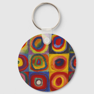 Colour Study of Squares Circles by Kandinsky Key Ring