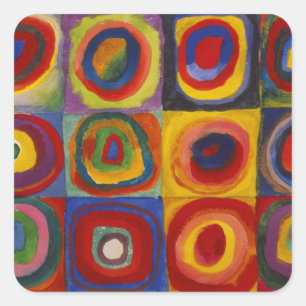 Colour Study of Squares Circles by Kandinsky Square Sticker