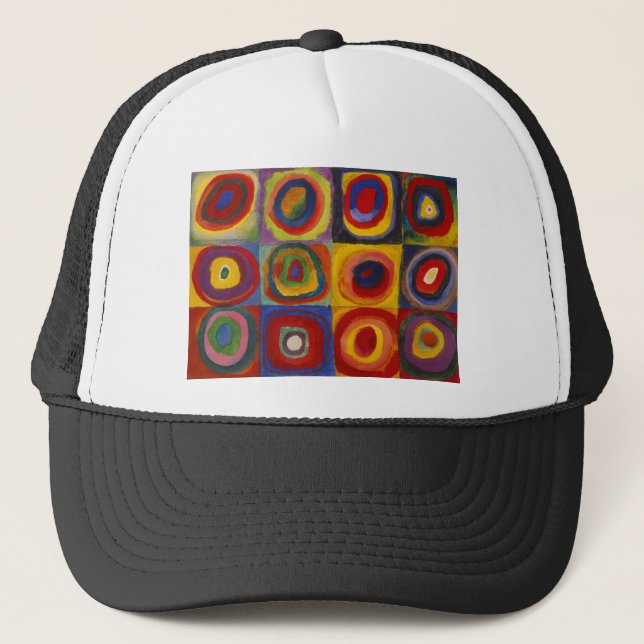Colour Study of Squares Circles by Kandinsky Trucker Hat (Front)