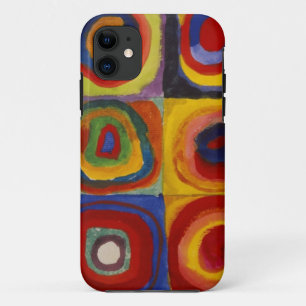 Colour Study of Squares Circles iPhone 11 Case