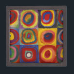 Colour Study of Squares Circles Jewellery Box<br><div class="desc">Kandinsky's Modern Abstract Oil Paintings  on Canvas Series - Colour Study Squares Circles Painting</div>