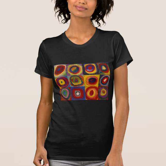Colour Study of Squares Circles T-Shirt (Front)