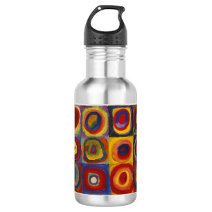 Colour Study: Squares with Concentric Circles 532 Ml Water Bottle